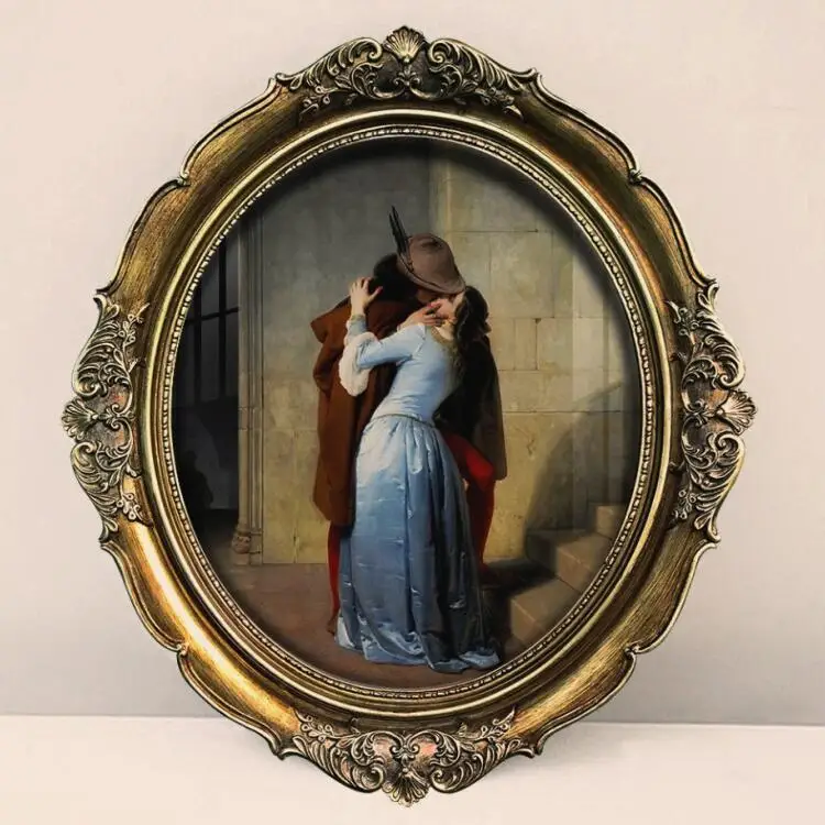 

Joylove Home Decoration Creative Mirror Ornaments Picture Frame Retro Tray Creative European Wall Hanging Picture Frame Dual-use