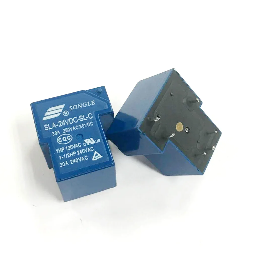 Songle Relay Module 24V DC SPDT 30A Compact Sealed Power Relay Miniature Electronic Relay for Packaging Machinery