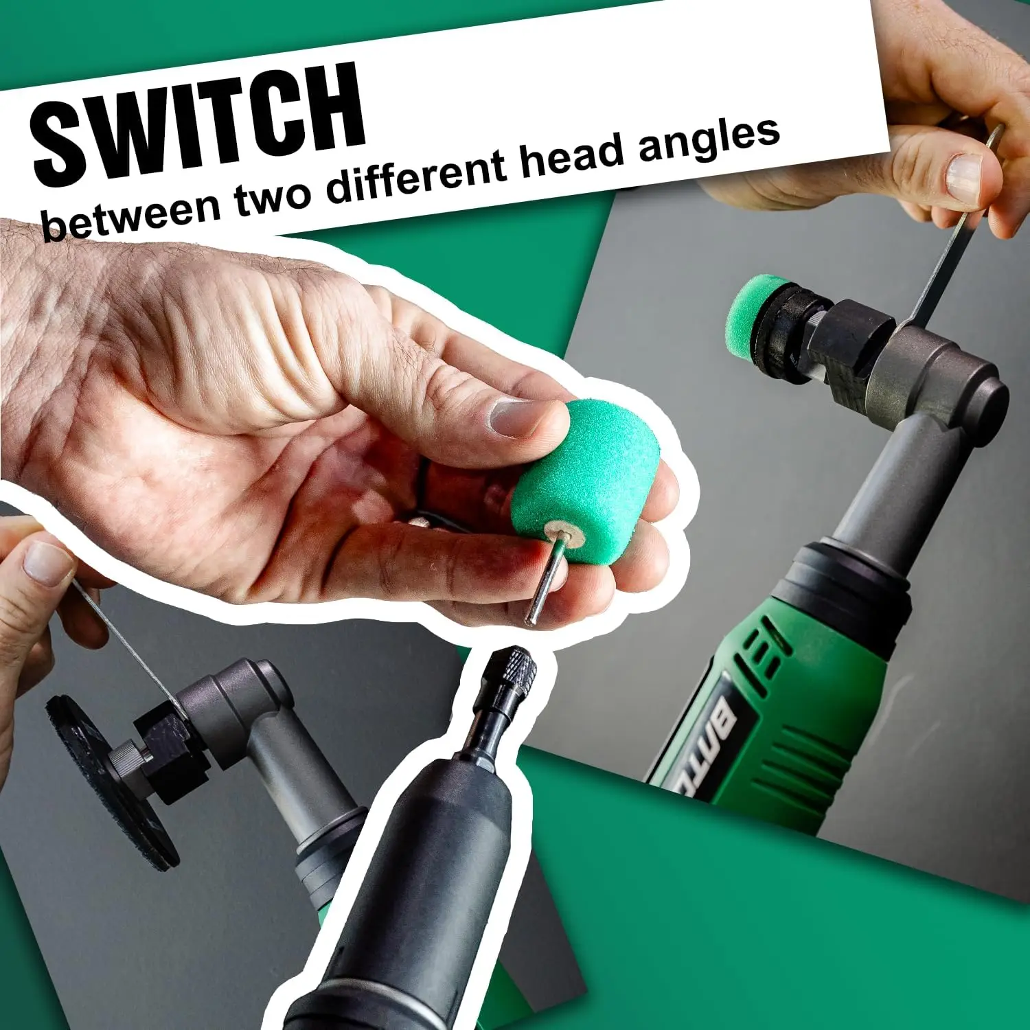 S6 Mini Cordless Polisher 2 Heads for Car/Motorcycles Detailing Kit | Rotary Buffer and Dual Action Micro Polisher, 2 Different