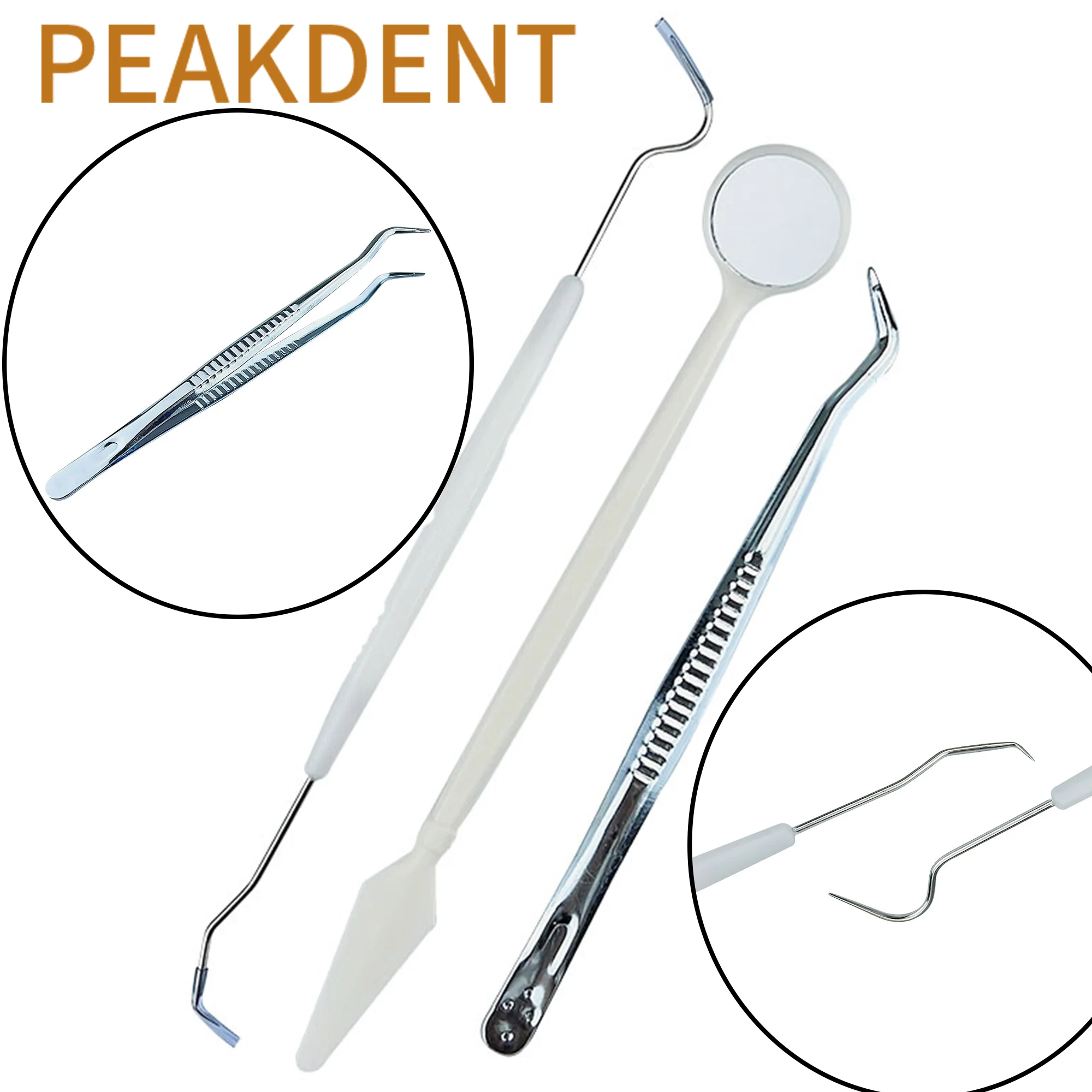 3PCS/set Dental Tool Kit Stainless Steel Instrument dentist Kit Mouth Mirror Dental Instruments Dentist Teeth cleaning Tool