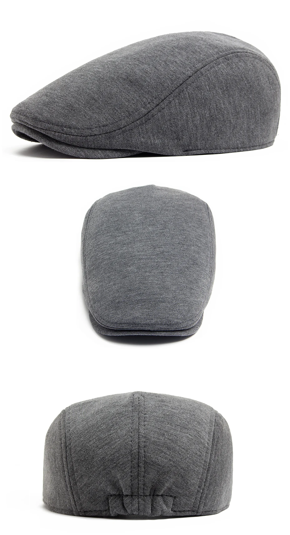 Newsboy Caps Männer Casual Vintage Baskenmütze Gestrickte Baumwolle Cabbie Hut Herbst Winter Mode Frauen Warme Flache Kappe Unisex Einstellbar – Detail 8