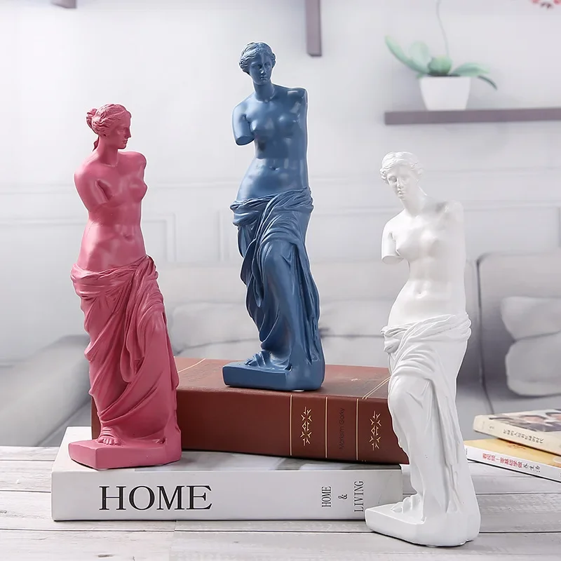 [VIP]Nordic Venus Plaster Character Sculpture Figure Statue Decor Home Decoration Living Room Desk Crafts Decorations