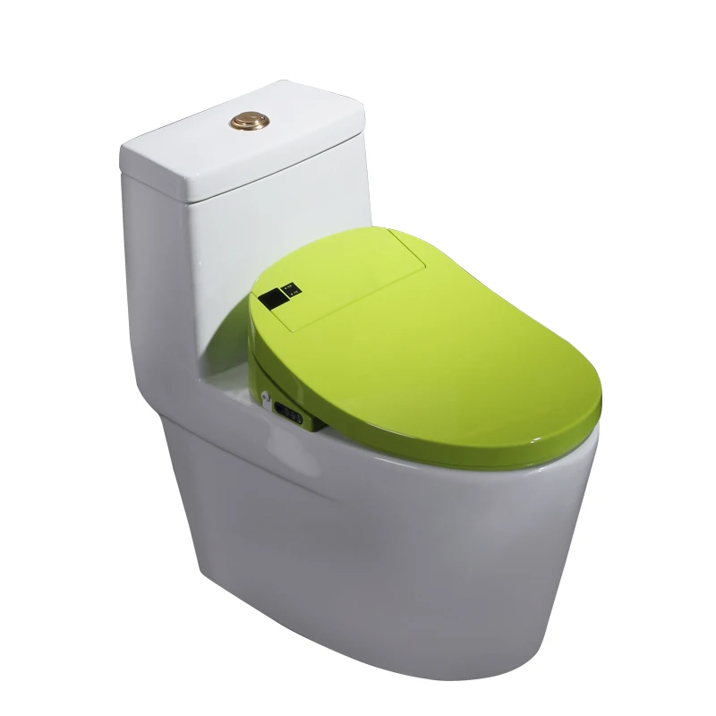 Colorful intelligent heating toilet, water pumping, silent ceramic water-saving and body cleaning device, fully automatic toilet