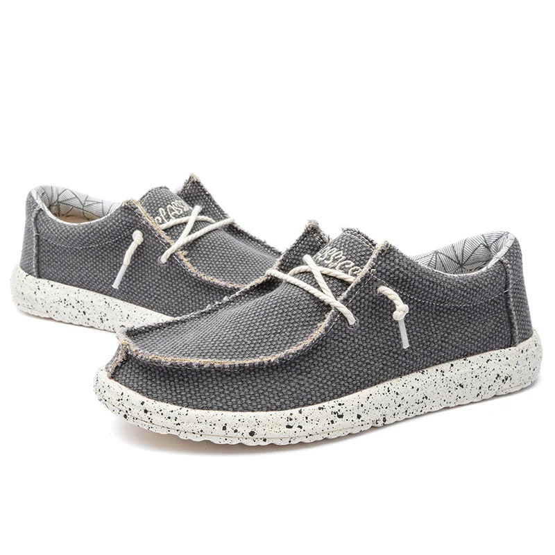 Leichte, bequeme, lässige Slip-On-Loafer aus Canvas für Herren mit weicher Sohle – ideal zum Gehen und Reisen – Detail 8