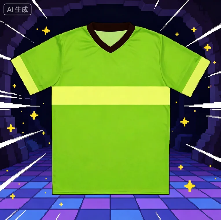 26-27 New Arrivals Undertale Chara Men's Football Jersey 3D Printed V-neck Casual T-shirt Y2K Oversized Quick Drying Top