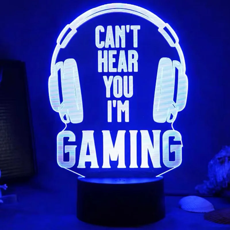 ثلاثية الأبعاد LED الألعاب الإعداد RGB مصباح غرفة الألعاب مصباح الديكور USB بالطاقة ليلة ضوء الجدول مصباح Fo7r نوم ديكور عيد الميلاد أضواء