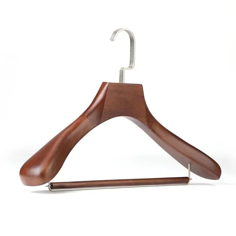 Beech Wood Wide Shoulder Large Clothes Wooden Suit Hanger Clothing Store