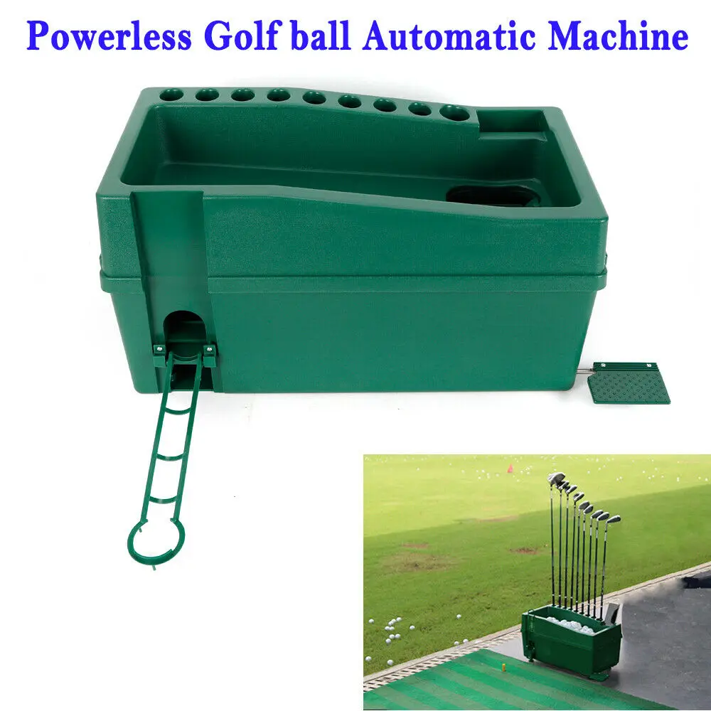 Cordless Golf Ball Dispenser with 100-Ball Capacity, Adjustable Height, Non-Slip Mesh Stand, and Convenient Golf Club Storage