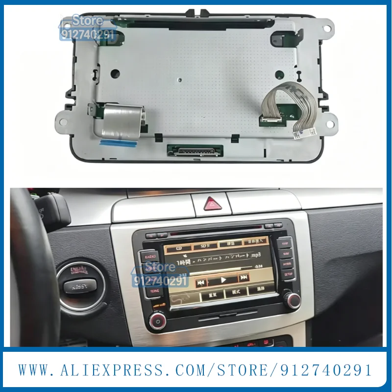 6.5 Inch LCD Display  With Touch Screen Phone Button LED Version For VW Volkwagen RNS510 RNS 510 Car GPS Navigation Audio System
