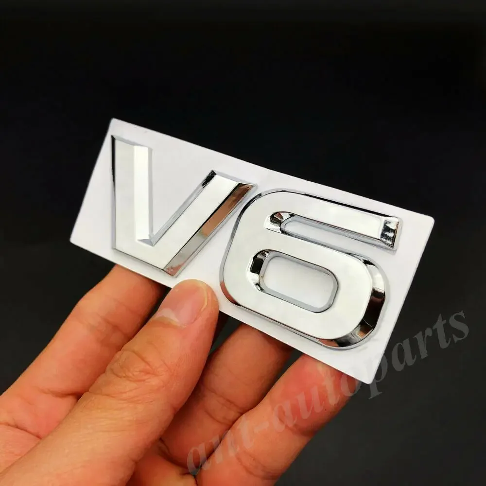

Metal Chrome V6 Vntage Car Trunk Tailgate Rear Emblem Badge Decals Sticker
