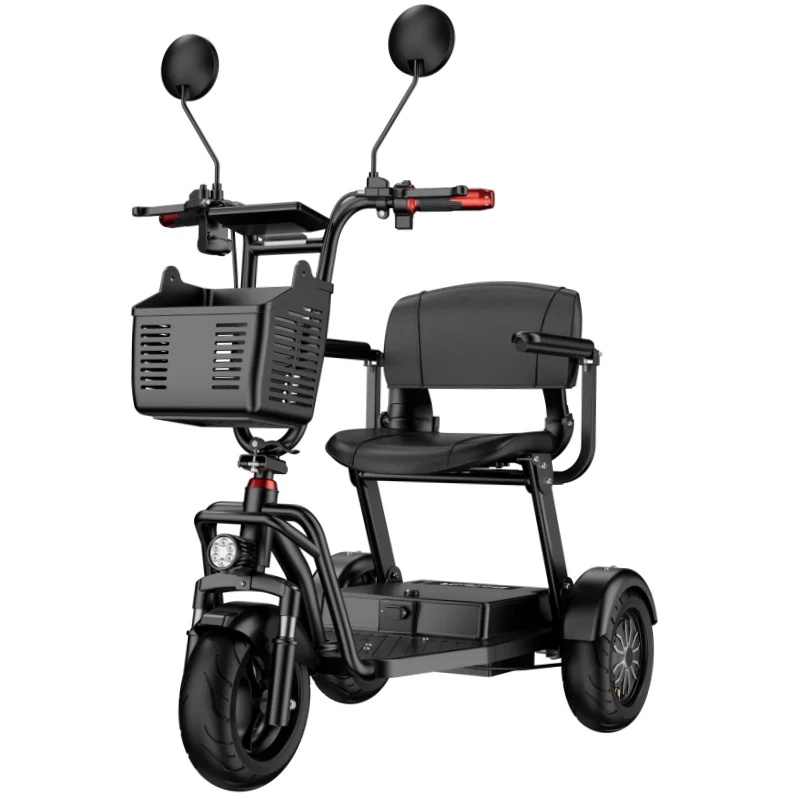 Складной электрический скутер 1000 Вт для пожилых людей с 3 колесами, 48 В, 20 Ач, легкий, портативный, для путешествий