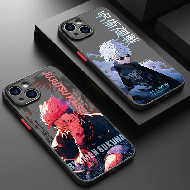 

Jujutsu Kaisen Itadori Yuji Frosted Translucent For Apple iPhone 15 14 13 12 11 XS XR X 8 7 SE Pro Max Plus Mini Back