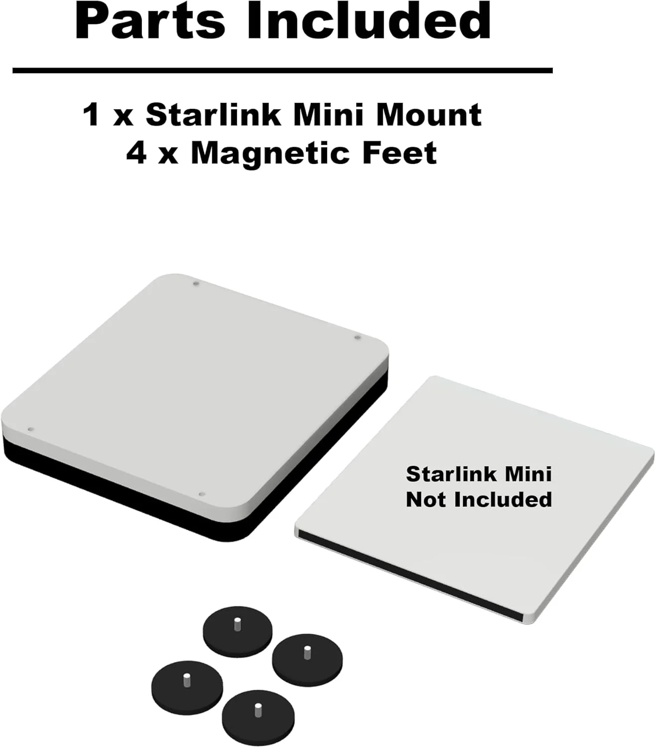 Starlink Mini Mount 66mm Heavy Duty Magnetic Kit Shockproof ABS Stable Interior Exterior Bracket for Car RV Truck Boat OEM/ODM