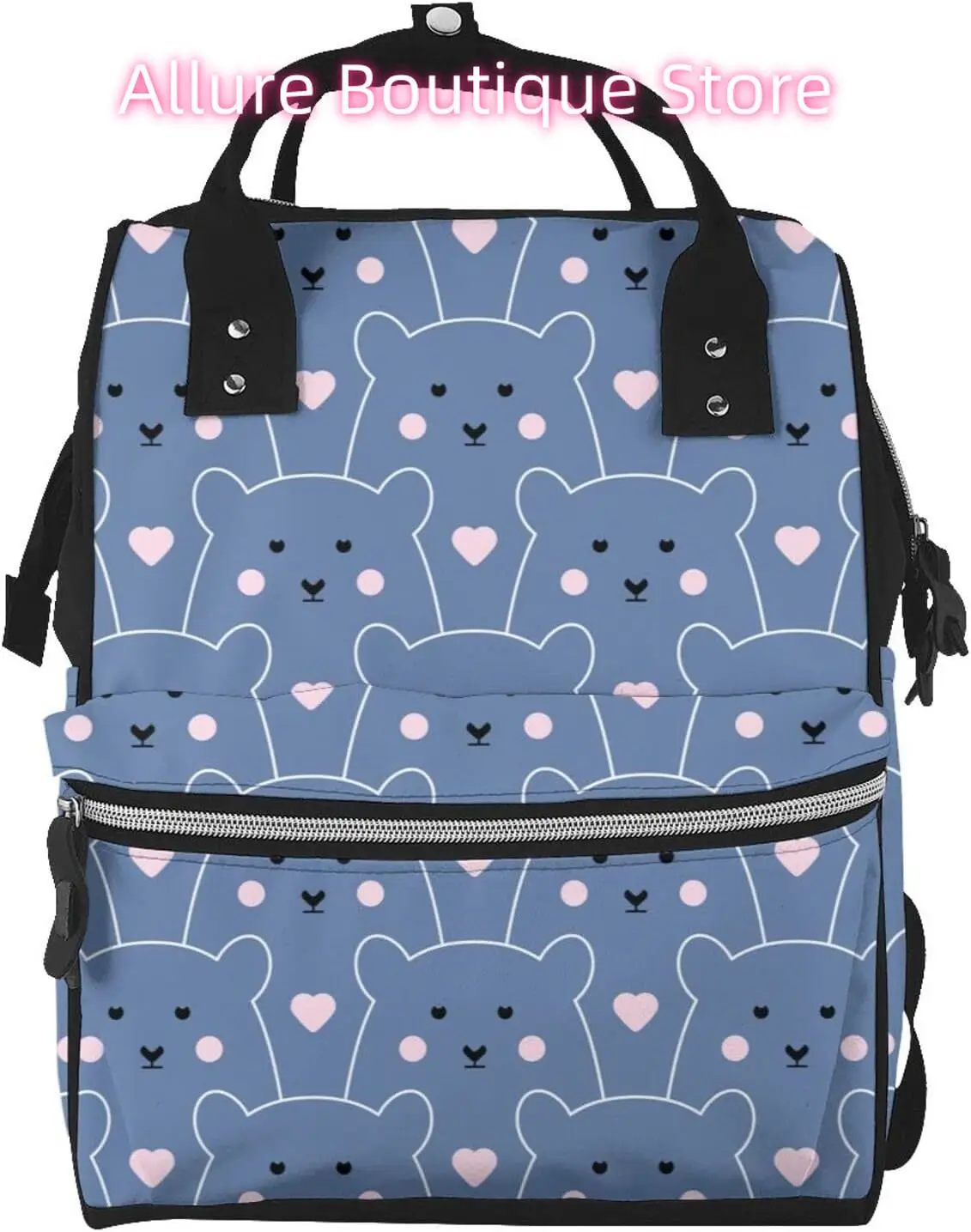 

Kawaii Bear Diaper Bag Backpack for Women Large Capacity Nappy Bag Multifunction Waterproof Mummy Backpacks for Mom Dad Essentia