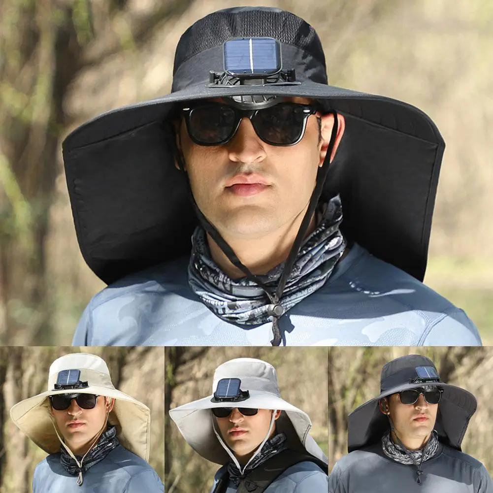 

1pcs Men's Sunshade Large Eaves Sun Hat Riding Hiking Hats Fashion Cap Outdoor Fishing fisherman's outdoors Sun M1K8