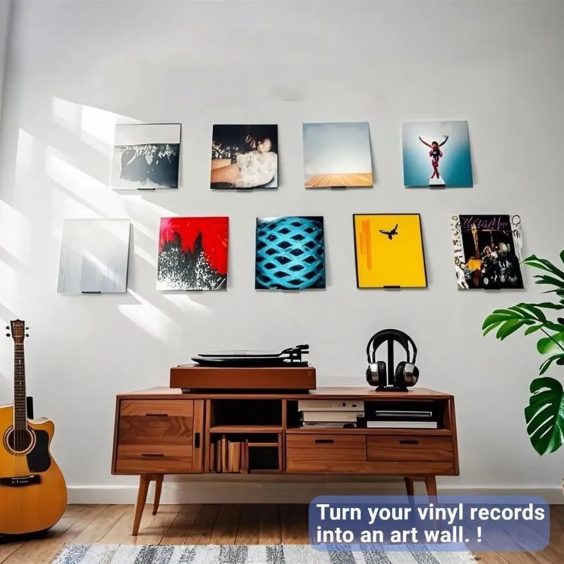 super-sale 9pcs-vinyl-wall-mount-metal-vinyl-shelf-minimalist-record-display-holder-wall-home-decor-for-music-lovers-collector