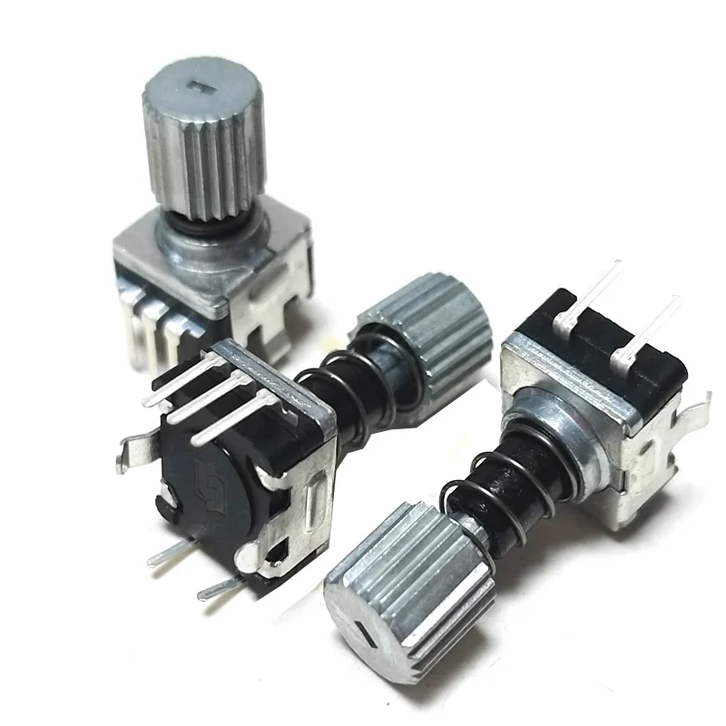 1pc Old Audi A6 Car Audio Vehicle Navigation Volume Switch Encoder With Spring Push Button Self-locking Selection Button