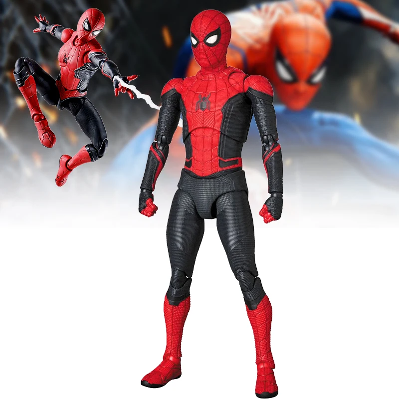 

15cm Spiderman Marvel Avengers Anime Figures Mafex Peter Parker Spider-Man Model Collectible Action Figure Toys Gifts Decoration