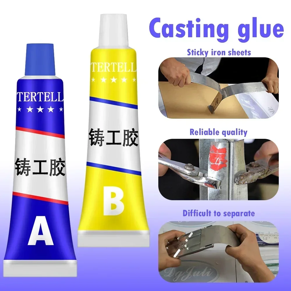 Metal Repair Glue Casting AB Glue Cast Iron High Strength Repairing Adhesive Heat Resistance Cold Weld Industrial Repair Agent