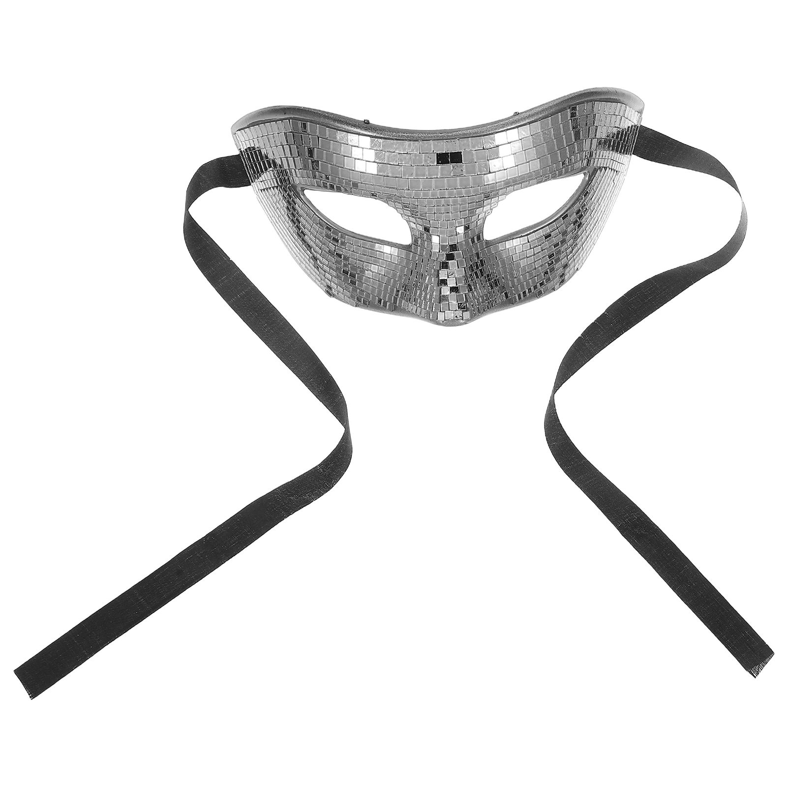 

Shining Mirror Masquerade Disco Ball Face For Halloween Carnival Party Costume Accessories Mardi Gras Festival Decoration Men