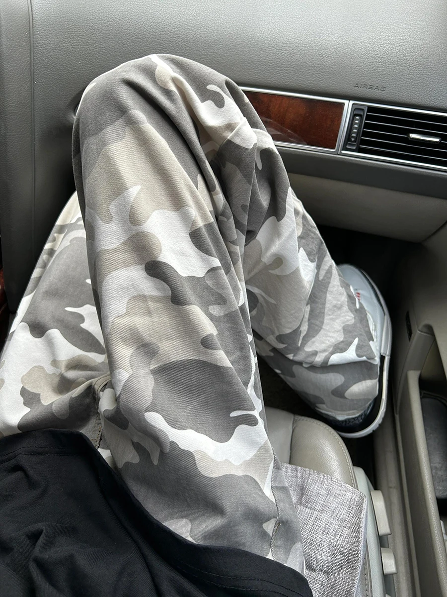 

American Camouflage Work Pants Men Spring Autumn Outdoor Hiking Straight Leg Waed Casual Trousers Youth Active Sle