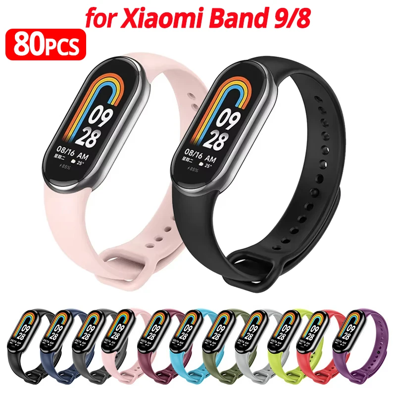 1 Pack Silicone Strap for Xiaomi Mi Band 8/9 Bracelet Wristband Accessories MiBand 8 Belt Correa Wrist Straps for Xiaomi Band 8