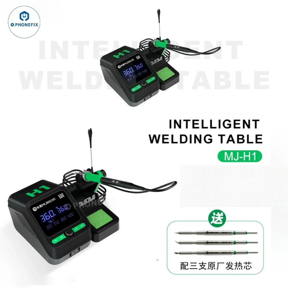 

MIJING H1 Intelligence Digital Soldering Station Compatible T210 T115 T245 Handle for Phone Motherboard PCB Chip Welding Repair