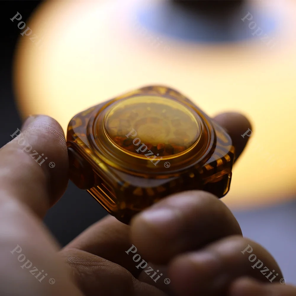 Gao Studio PC Antiestrés Master Mechanical Push Slider Spinning Top Snap Coin Multiple Ways To Play Adults Fidgeting Toys