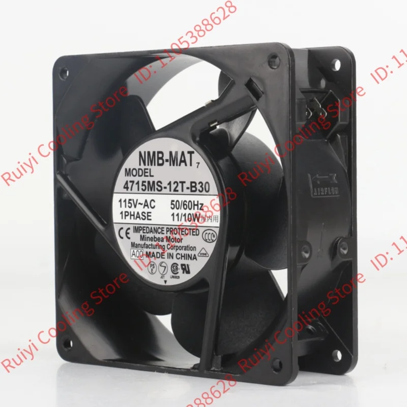 Elevator control panel radiator cooling fan NMB  AC115V 11/10W 12038 120X120X38MM 12CM Cabinet Inverter 4715MS-12T-B30 /B50