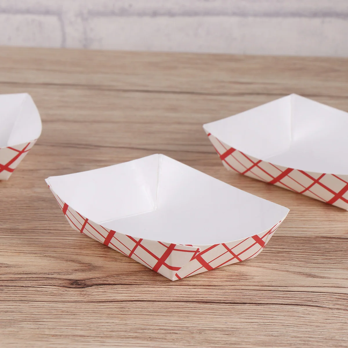 

50pcs Food Grade Packaging Boxes Disposable Paper Trays for Snacks Hamburgers Fries Oil Proof Waterproof Party Supplies