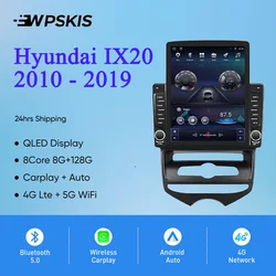 8Core 8G+128G Carplay Auto Car Radio Audio Stereo Tape Recorder HU Head Unit For Hyundai IX20 2010 - 2019 GPS Navi DVD Cassette