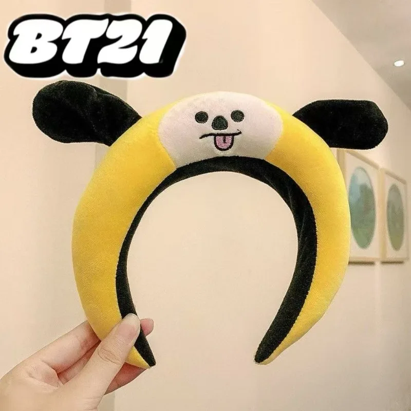 Diadema BT21 KOYA CHIMMY COOKY, Diadema con Forma de Muñeca de Dibujos Animados de Alta Estética, Accesorios Creativos y Lindos para Lavado y Decoración