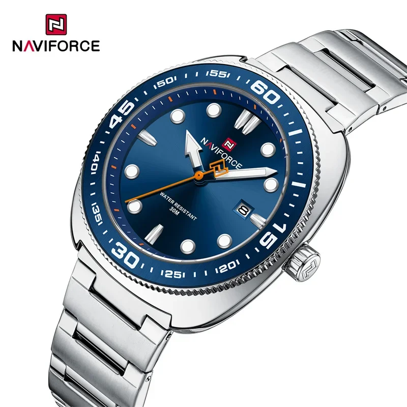 

NAVIFORCE Original Watches for Men Stainless Steel Strap 3ATM Waterproof Date Quartz Luxury Simple Male Watch Reloj Hombre 2025