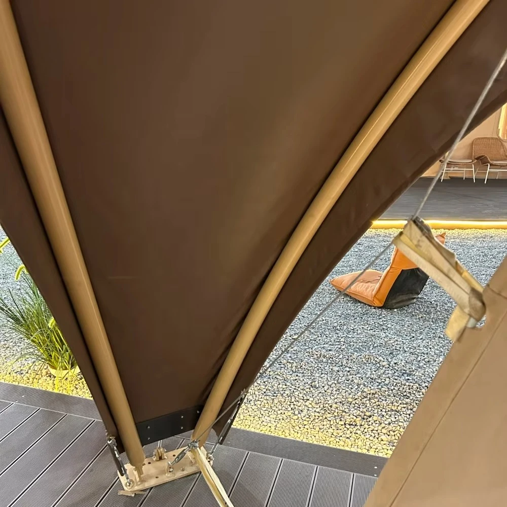 ge-Outdoor 6x6m High Quality PVDF Luxury Glamping Safari Crossover Dome Tents For Resort