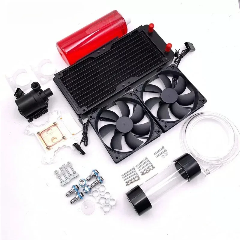 Computer water cooling set CPU graphics card water cooling system, sleeve DIY sleeve radiator drain