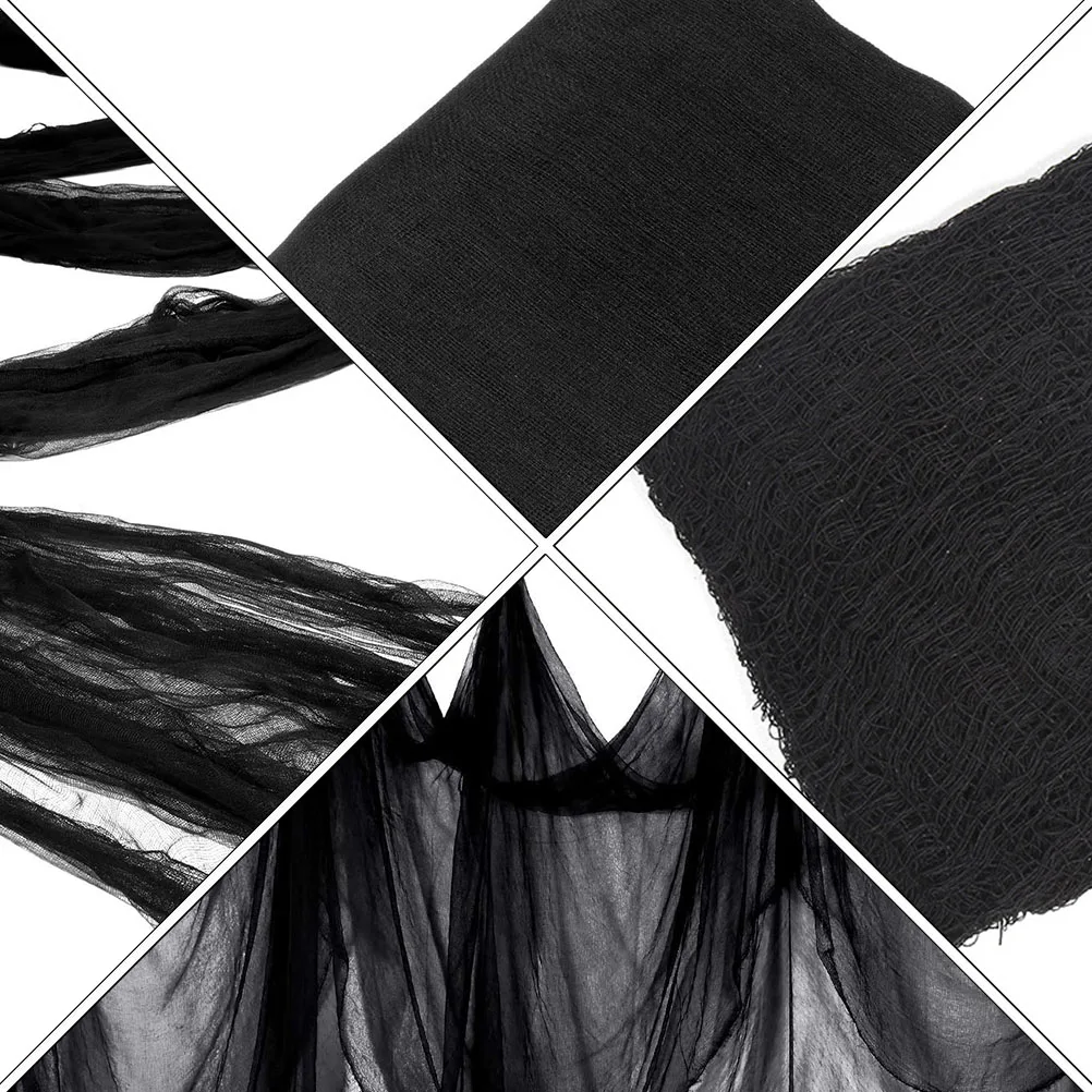 

Spooky Black Halloween Creepy Gauze Fabric Cloth Haunted House Outdoor Indoor Party Decorations Backdrop Halloween Decoration