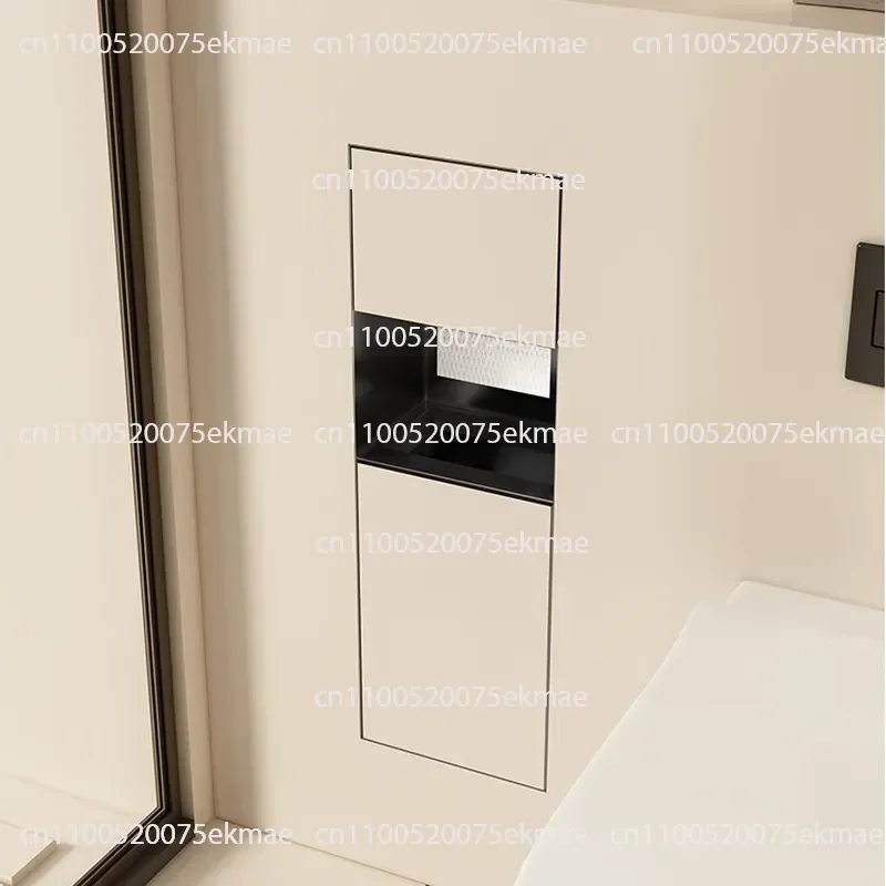 Stainless Steel Toilet Embedded Trash Can Hidden Tissue Box Toilet Niche
