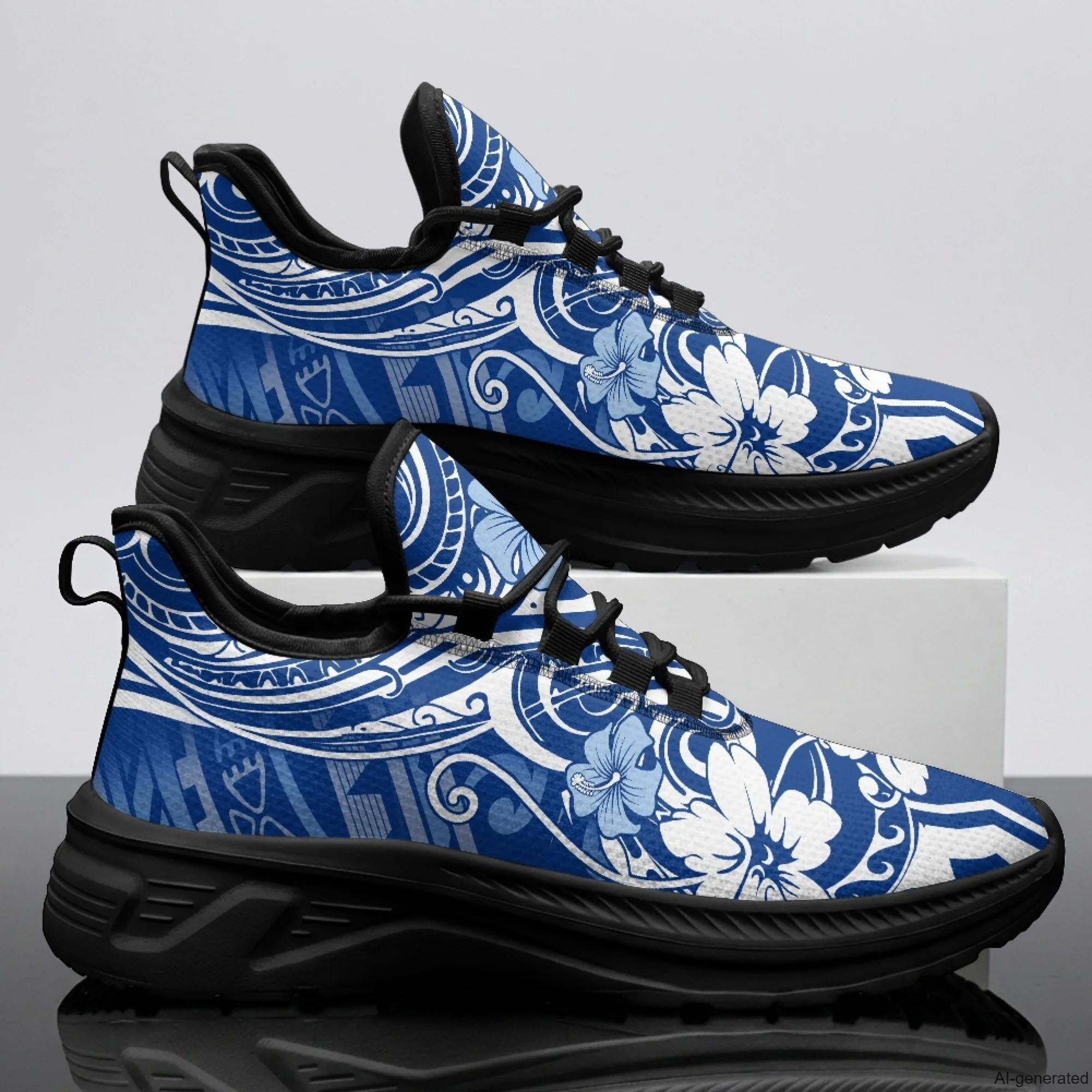 XIXIRIMIDO Womens Walking Shoes Hawaiian Print Football Sneakers Mens Gym Sports Casual Fashion Shoes Trainers Shoes 35-48