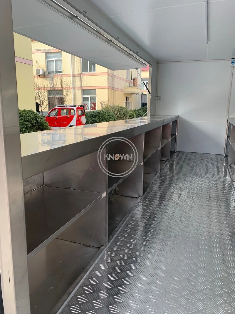 OEM 16ft panjang obral makanan jalan Trailer Shop Gelato Cart Halal Vegan makanan truk dengan jendela penjualan besar untuk dijual di Amerika Serikat