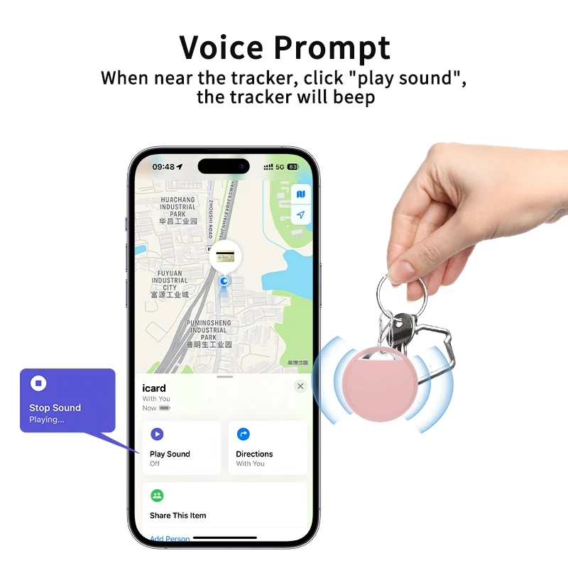 GPS Smart Air tag Bluetooth Anti-verlies apparaat Smart tracker Voor sleutels bagage portemonnee Smart tag Werkt met Apple Find My (alleen iOS)