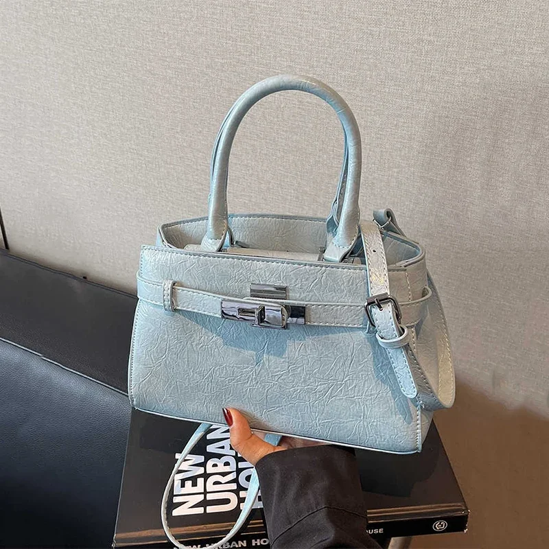 

Solid Color Versatile Small Handbags for Women Fashion PU Leather Lady Commuter Crossbody Bag Female Shoulder Bags