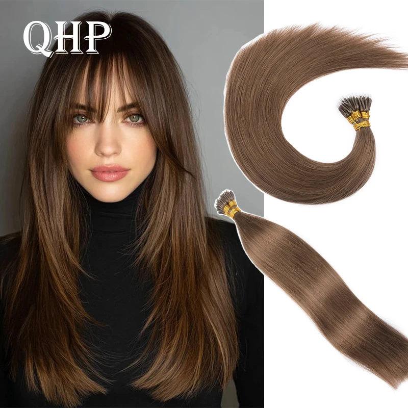 Gerade Nano-Ring Echthaar-Extensions 40g 50g Keratin-Kapsel Micro-Ring Haarverlängerungen Natürliche Fusion-Haare Ombre Blonde Farbe