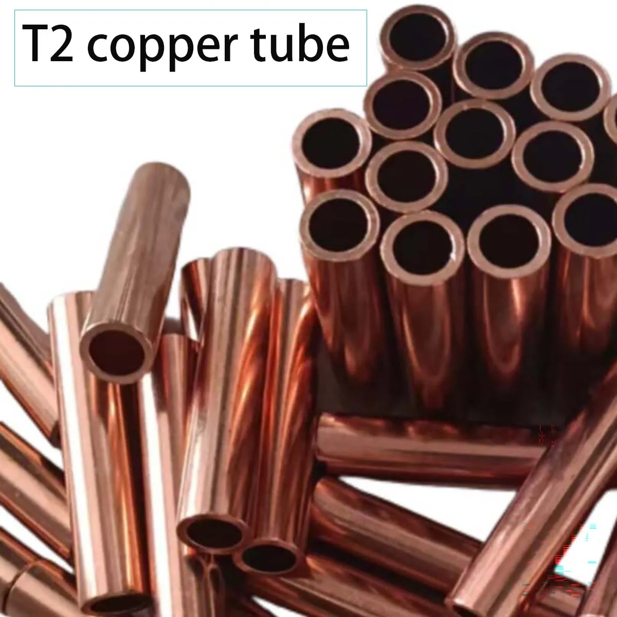 Cut‑to‑length T2 Red Copper Tube, Straight Hollow Copper Pipe, Red Copper Capillary Tube Custom Cut