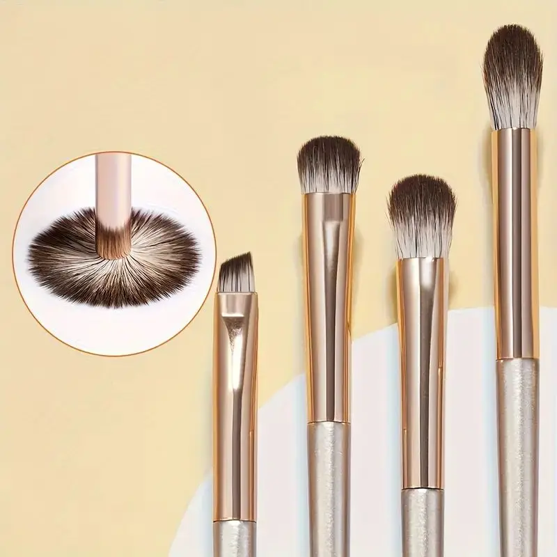 8-piece Portable Eyeshadow Makeup Brush Set To Create Perfect Eye Makeup，Eyeshadow Brush，Eye Makeup Smudged Lying Silkworm