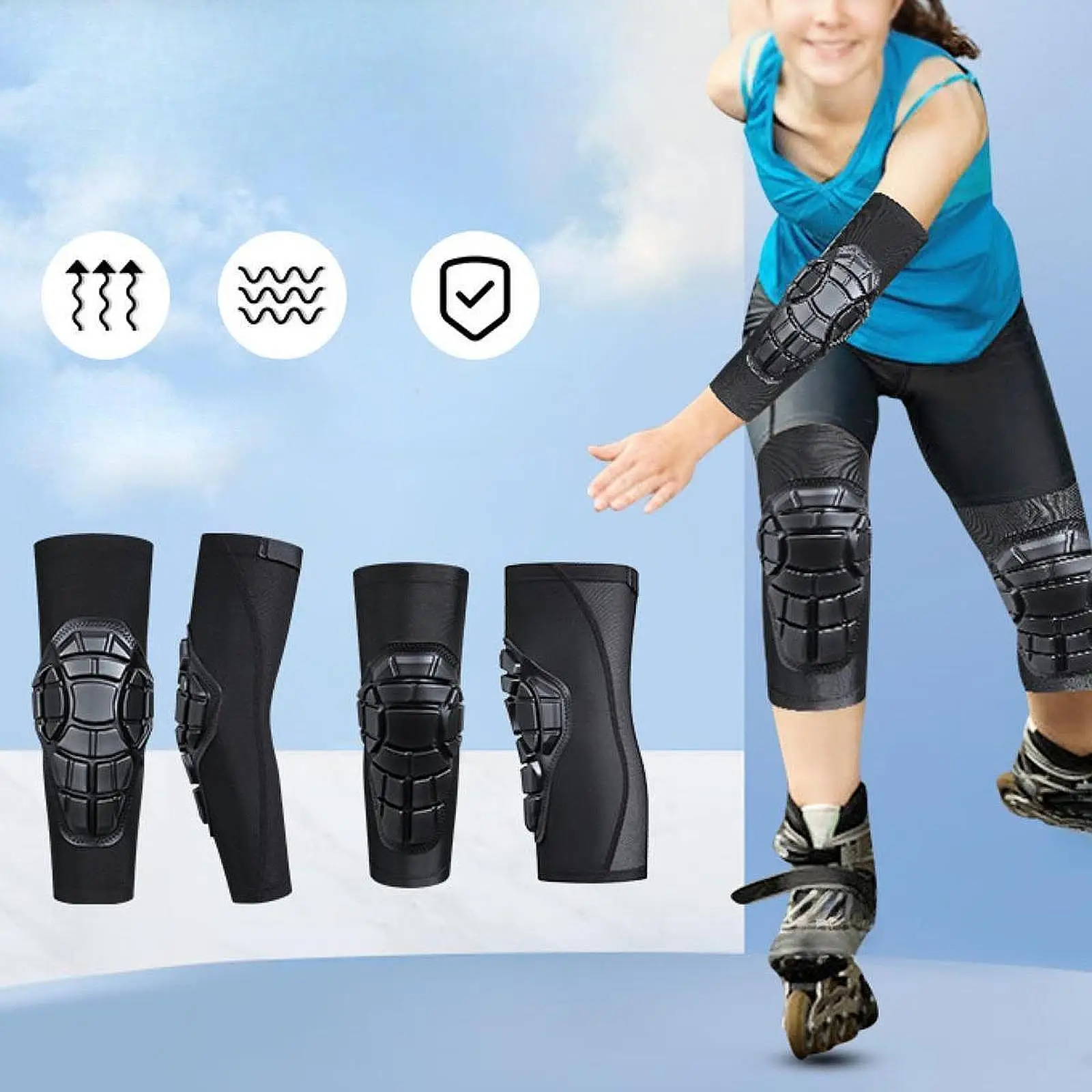 

Детские защитные накладки на локти, дышащие, с мягкой подкладкой, для занятий футболом, баскетболом, катанием на коньках