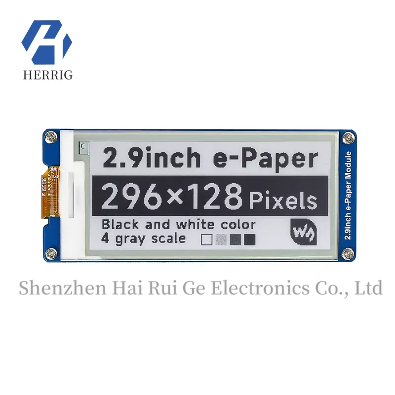 Mysnow Raspberry Pi 4B 2.9-inch E-Ink Display Screen SPI Interface Supports Partial Refresh