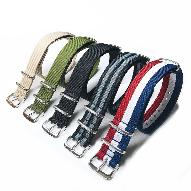 3pcs Strap 16mm 18mm 20mm 22mm Nylon Watch Band Breathable Watch Strap for Army Sport Watch Belt Dropshipping