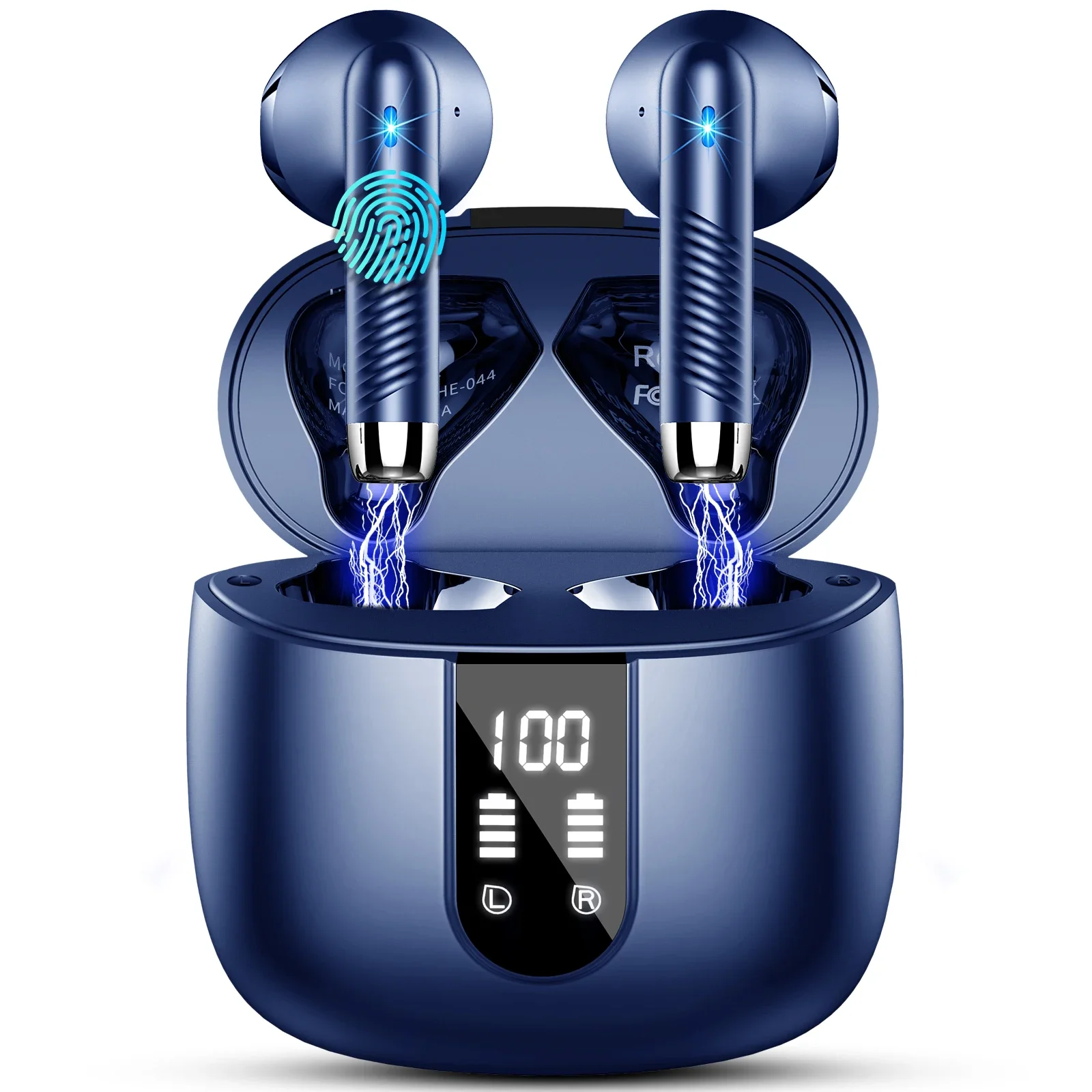

Wireless Earbuds, Bluetooth 5.3 Earbuds Stereo Bass, in-Ear Noise Cancelling Mic, Earphones IP7 Waterproof Sports, 40H Playback.