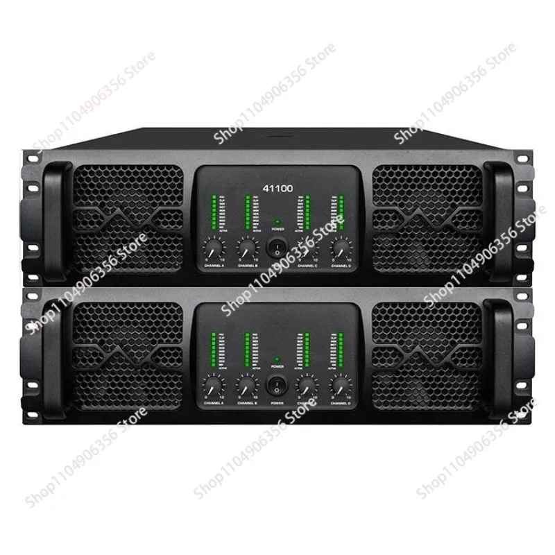 for 41100 Power Amplifier Class H 3U 4 Channel Digital Stereo Power Amplifier Audio 1100w High Power Amplifiers Linear