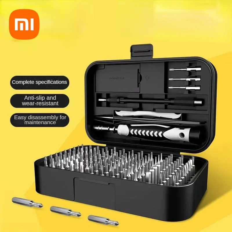 xiaomi precision screwdriver grupo multifuncional kit bits chave de fenda com alca notebook movel e ferramentas de reparacao do relogio 130 em 1 01